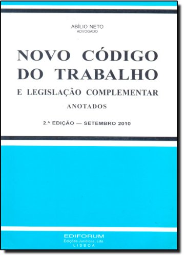 Livro Novo C Digo Do Trabalho E Legisla O Complementar Anotados De