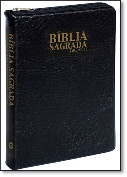 Bíblia Sagrada - Capa Preta Ziper, livro de Equipe Geográfica
