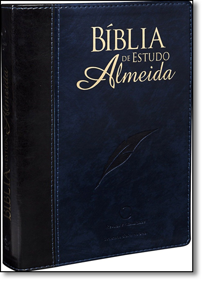 Bíblia de Estudo Almeida - Capa Azul e Preta, livro de SBB - Sociedade Biblica do Brasil