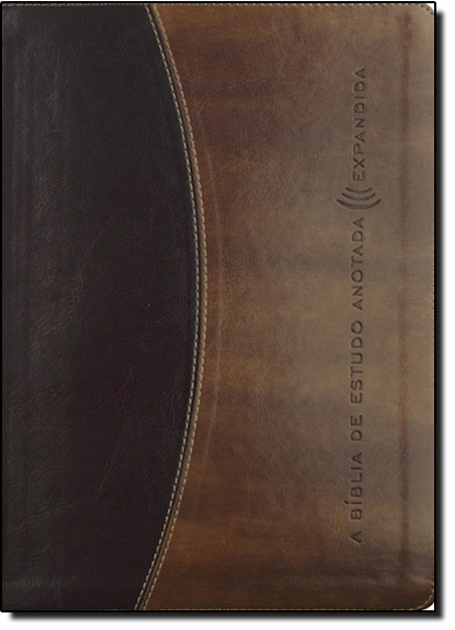 Bíblia de Estudo Anotada Expandida - Capa Marrom Escuro e Claro, livro de Charles C. Ryrie
