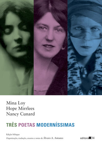 Tr&ecirc;s poetas modern&iacute;ssimas, livro de Mina Loy, Hope Mirrlees, Nancy Cunard