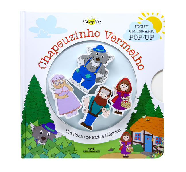 Chapeuzinho Vermelho (livro + cenário pop-up + 4 personagens de madeira). Um Conto de Fadas Clássico, livro de 