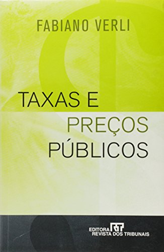 Taxas e Preços Públicos, livro de VERLI, FABIANO