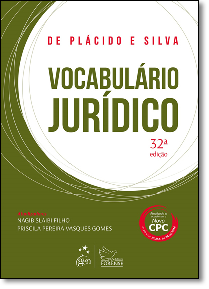 Vocabulário Jurídico, livro de De Plácido e Silva
