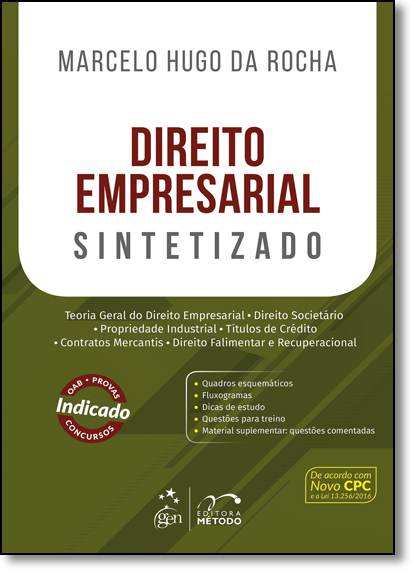 Direito Empresarial Sintetizado, livro de Marcelo Hugo da Rocha