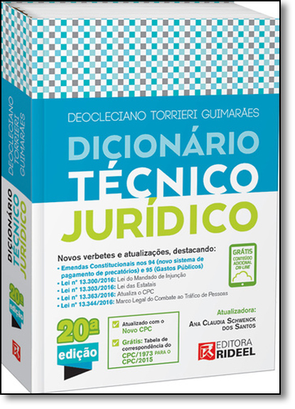 Dicionário Técnico Jurídico, livro de Deocleciano Torrieri Guimarães