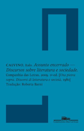 Assunto encerrado - Discursos sobre literatura e sociedade, livro de Italo Calvino