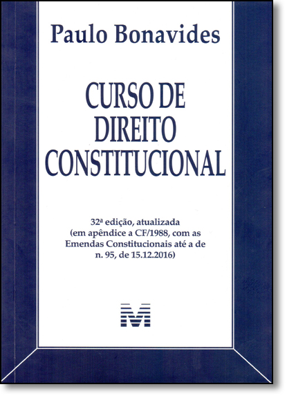 Curso de Direito Constitucional, livro de Paulo Bonavides