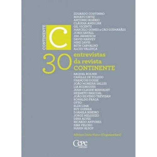 30 Entrevistas da Revista Continente, livro de Adriana Dória (Org.)