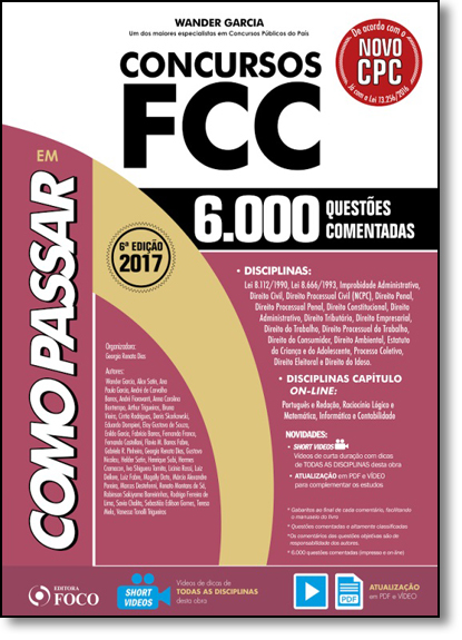 Como Passar em Concursos Fcc - 6.000 Questões Comentadas, livro de Wander Garcia