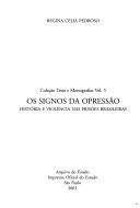 Coleção Teses e Monografias vol. 5 - Os Signos da Opressão, livro de Célia Regina Pedroso